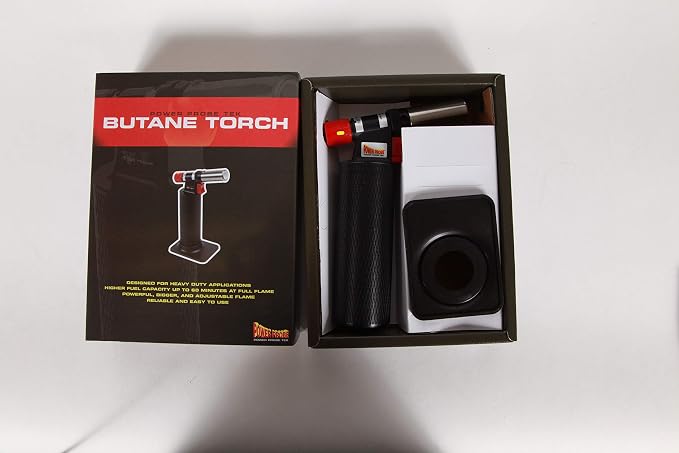Power Probe Black Butane Torch (PPBT) [Car Test Tool, Electronic Ignition, Large Fuel Capacity, Adjustable Flame, for Soldering, Heat Shrinking]
