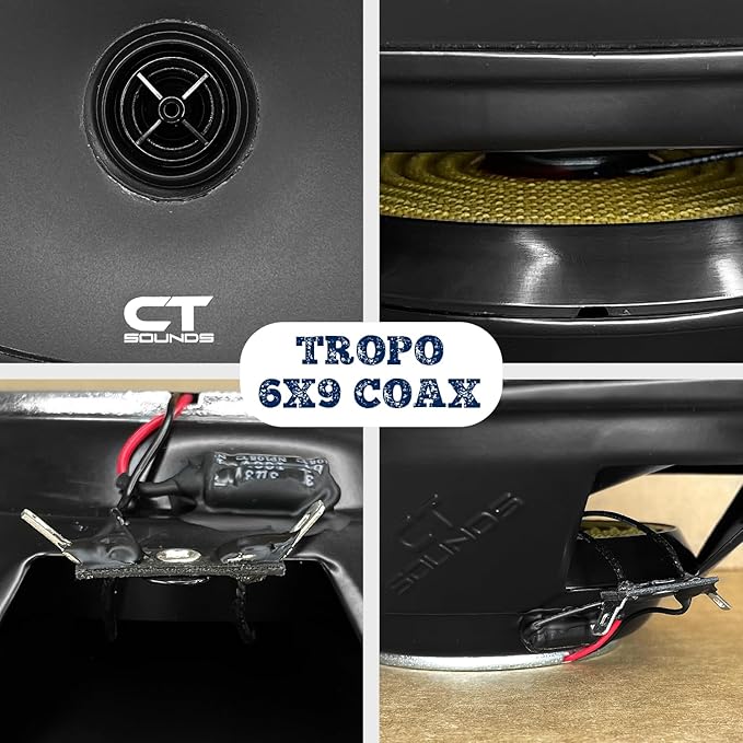 CT Sounds Tropo 6x9” 160 Watt Shallow-Mount Coaxial Car Speakers - Pair