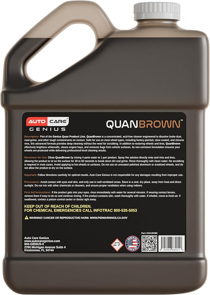 Quan Brown Acid-Free Tire & Wheel Cleaner (1 Gallon)
