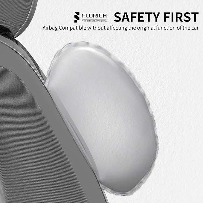 FLORICH Car Seat Covers Front Seat Waterproof Faux Leather Seat Covers for Cars Premium Breathable Car Seat Protector Interior Covers Non-Slip Universal Fit for Most Car Truck SUV, Gray&Black