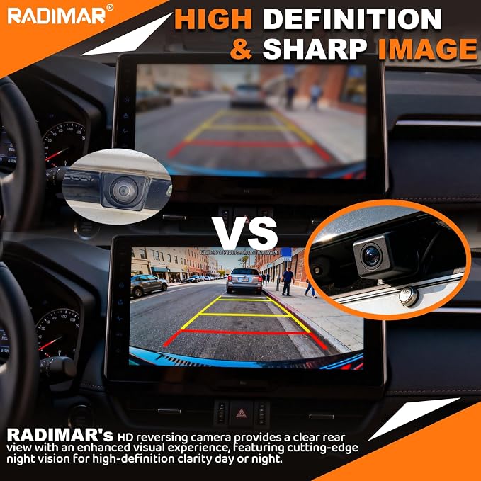 Rear View Backup Camera for (2015 2016 2017 2018 2019) Honda Fit Adopt Glass Lens, IP86 Water Resistance, Imported Chip 39530-T5R-A015-M1 / 39530-T5R-A015 / 39530T5RA015M1 / 39530T5RA015