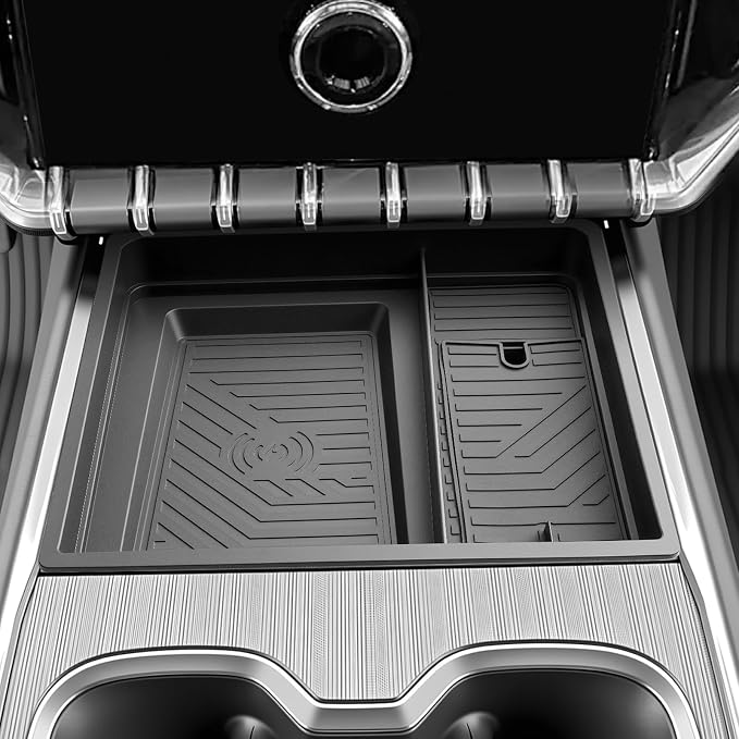 SKTU for 2024 2025 2026 GMC Acadia Center Console Organizer for 2024 2025 2026 GMC Acadia (Elevation/AT4) Front Console Tray 2024 2025 2026 Acadia Accessories ABS Durable Insert Tray (Not for Denali)
