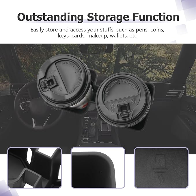 LUWU Center Console Cup Holder Compatible with 2024 2025 2026 Lexus GX 550 Accessories Center Console Cup Holder Silicone Protection Pad 2025 2026 Lexus GX550 Interior Accessories Black