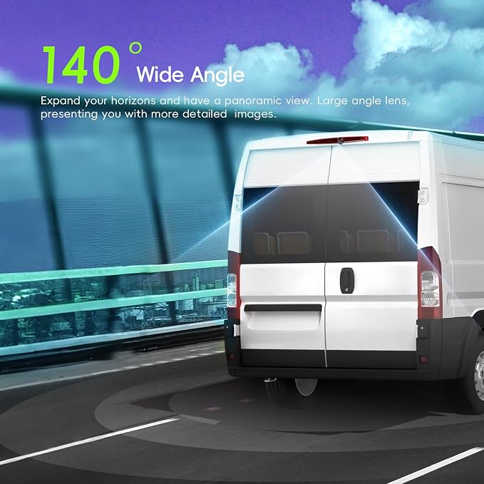 Back up Camera for Cars IP67 Waterproof Reverse Camera with 140°Viewing Angle Night Vision Rear View Camera