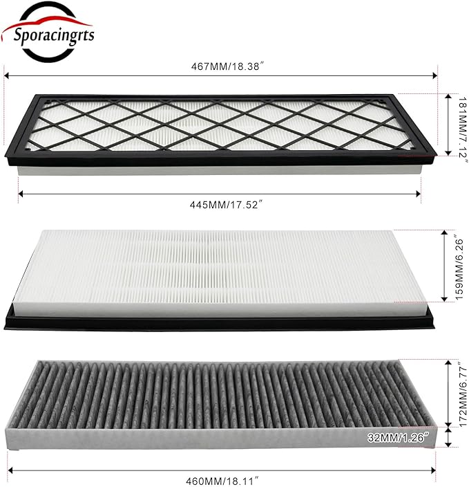 Sporacingrts Tesla Model Y Cabin Air Filter HEPA Air Intake Filter with Activated Carbon for Tesla Model Y 2020-2023 Model Y Accessories (4 PCS)