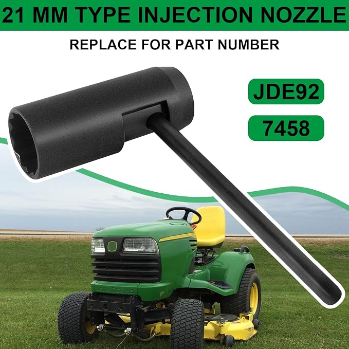 JDE92 Injector Socket Tool, 21 MM Type Injection Nozzle Fit for John Deere Engines Equipped with The Robert Bosch KDEL Injectors