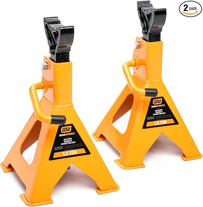 GEARWRENCH 3 Ton Ratcheting Jack Stands - Pack of 2 | GWJS3T