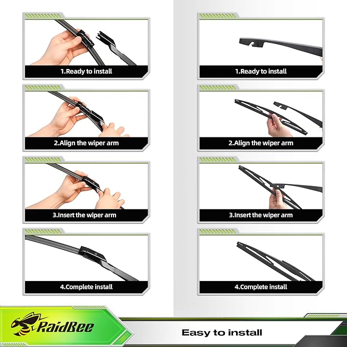 Raidbee® Silicone Windshield Wiper blades 3 pack Replacement for SUBARU Outback 2025 2024 2023 2022 2021 2020 All-Season Silicone Windshield Wipers 26" 18" 16"