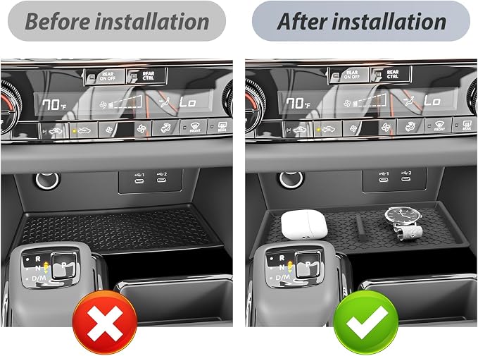 SKTU for 2026 Nissan Pathfinder Wireless Charging Mat 2026+ Pathfinder SV Wireless Charging Pad Nissan Pathfinder 2026 Accessories Rubber Non-Slip Console Mat (Only for Pathfinder SV)