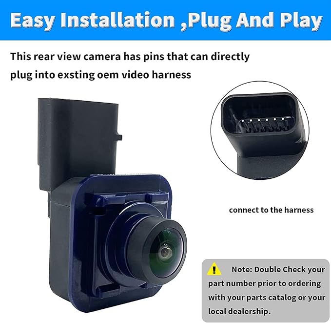 Rear View Back Up Camera Compatible with Ford F150 2015-2017 Reverse Park Assist Backup Camera Replaces FL3Z-19G490-D FL3Z19G490D FL3Z-19G490-B FL3Z19G490B