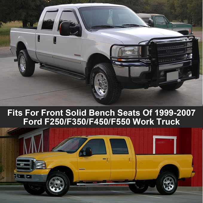 SAPUBK Front Bench Seat Cover Replace for 1999-2007 Ford F250 F350 F450 F550, Premium Neoprene Composite Soft Foam Lining Airmesh Breathable Seat Cover Cushion