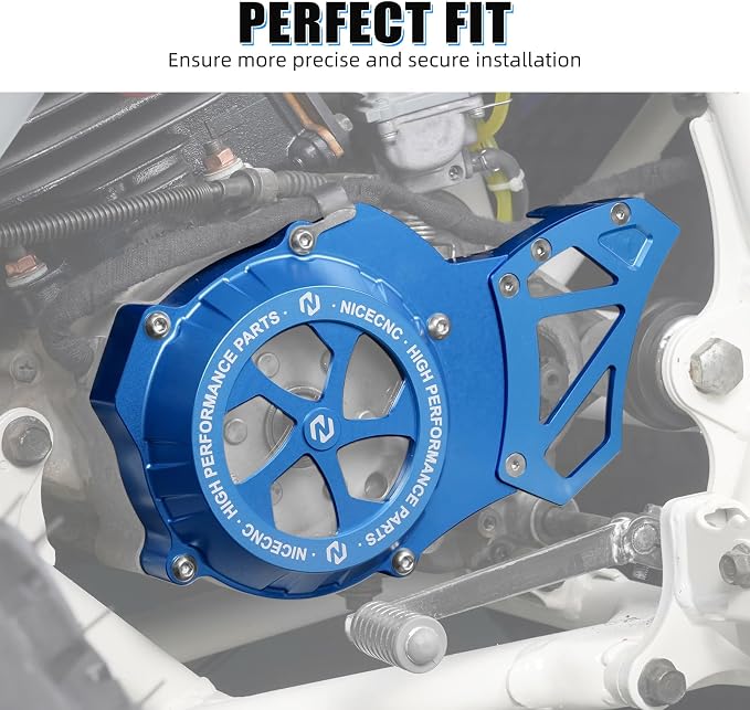 NICECNC Sprocket Protector Engine Crankcase Guard Compatible with Yamaha Blaster 200 YFS200 1988-2006, See Fitments, Replacement for 2XJ-15411-00-00 Blue