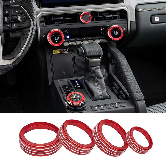 for Toyota Tacoma 2024 2025 Interior Accessories with 14" Display Switches Air Conditioner AC Switch Knob Cover & Window Switch Panel Cover