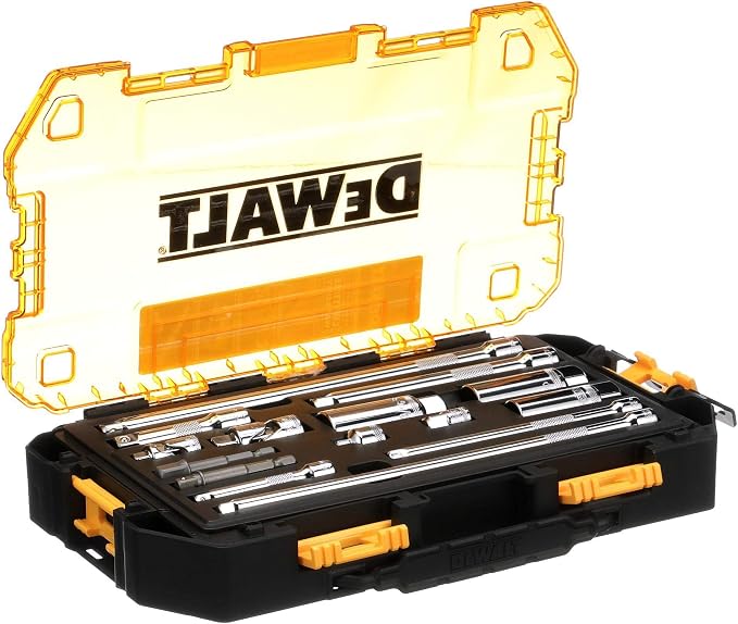 DEWALT Accessory Socket Set, 15-Piece (DWMT73807) & Deep Socket Set, 20-Piece, 3/8" Drive Metric/SAE (DWMT73812)