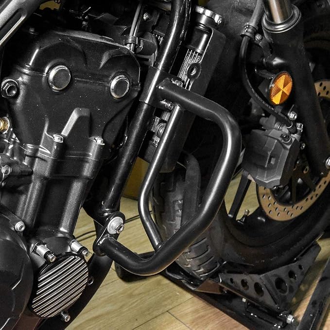 Black Highway Bars for CMX500 Rebel 17-24, Motorcycle Steel Engine Guard Bumper Crash Bar Frame Falling Protector for H-onda Rebel CMX 500 Rebel500 2017 2018 2019 2020 2021 2022 2023 2024