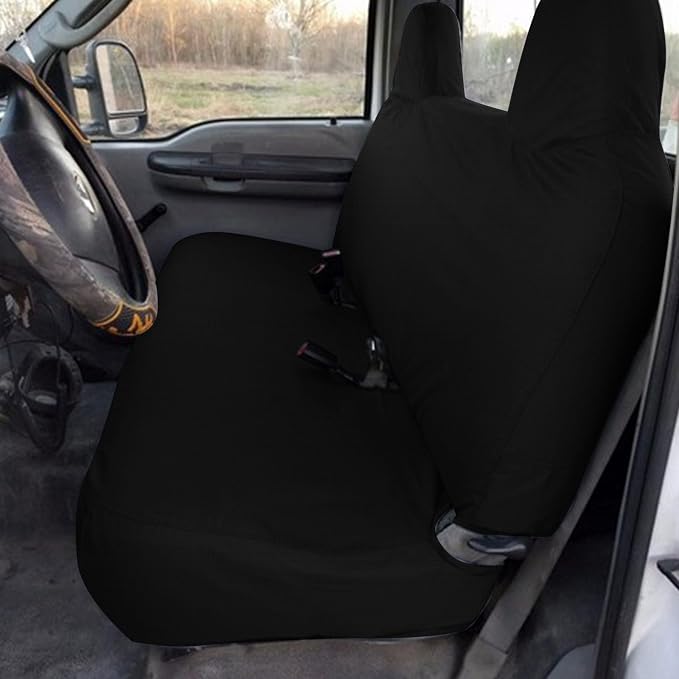 SAPUBK Custom-Fit Front Bench Seat Cover Replace for 1999-2007 Ford F250 F350 F450 F550, Waterproof 600D Oxford Cloth Interior Seat Cover Accessories(Machine Washable)