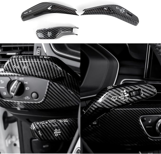 Steering Lever Cover Compatible with Audi Q5 2018-2025, Steering Wheel Column Shift Paddle Cover for Audi Q5 Sportback, Steering Wheel Shift Lever Rod Trim, NO Lane Keeping Function