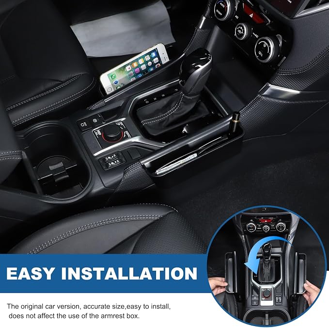 PIUGILH Shifter Storage Box Organizer Tray Compatible with Subaru Forester 2019-2025 Interior Accessories, Gear Shift Side Tray, Center Console Organizer