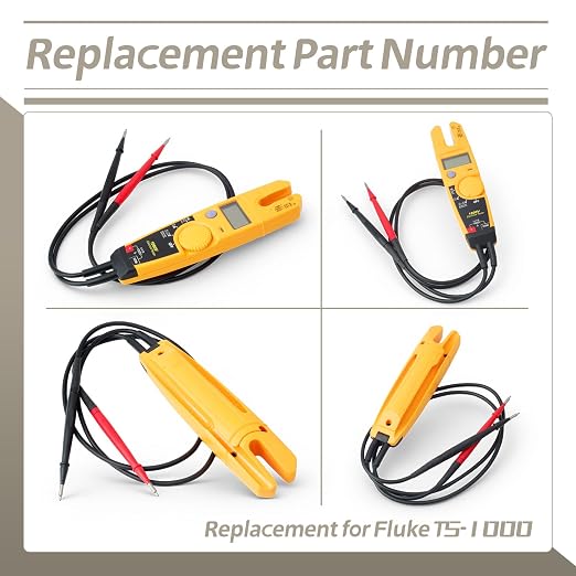 T5-1000 Voltage Continuity and Current Tester Replacement for Fluke Handheld Electrical Testing Tools, OpenJaw Design for Current Measurements Without Metal Touching, Slim Reach Probe Tips