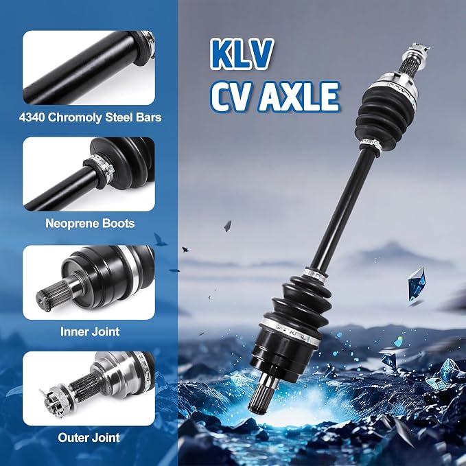 KLV Rear CV Axle Drive Shaft Compatible with 2016 2017 2018 2019 2020 2021 2022 Yamaha YXZ1000R SS XTR SE 2HC-2531H-12-00 2HC-2531H-13-00 2HC-2531H-10-00