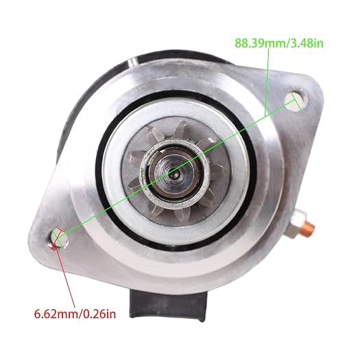SouthMarine Outboard Engine 6E5-81800-10 6E5-81800-11 12 Starter Motor for Yamaha 115HP-200HP, 50-825095 for Mercury 40HP-50HP, S114-323A/B/C S114-323CN for Hitachi, fit Sierra 18-6413, fit Arco 3426