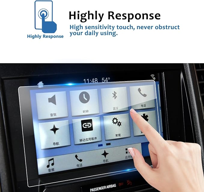 LFOTPP F150 Screen Protector for 2015-2021 2022 2023 F*ord F 150 F150 F250 F350 F450 sync2 sync3 Coupe Hatchback 8 Inch Navigation Glass Infotainment 8" Center Touch Screen Protector