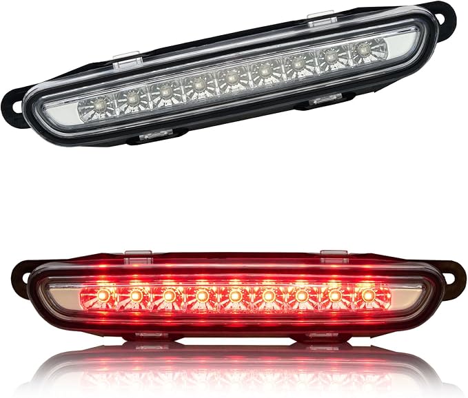 Third 3rd Brake Light LED for 2006-2010 Dodge Charger, High Mount Rear Brake Lights Assembly for 06-10 Charger, Waterproof Center Cab Lamp Stop Light (Clear)
