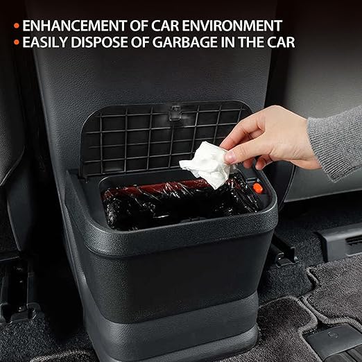 PACEWALKER for Toyota Sienna Car Trash Can Modification Waterproof in- Trash can Row Cup Holder Design for Toyota Sienna 2021-2025 Accessories Brown