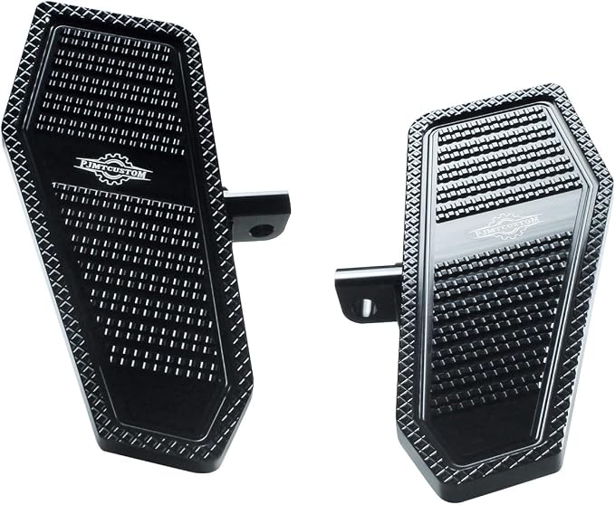 Black 8.5" Long Rider's Mini Floorboard Foot Pedal Pad Fits for Harley Davidson 2017-Before FX Dyna Softail FXDB FXD FXDF FXDWG FXSB FXST FXSTS FXSTSB (Black)