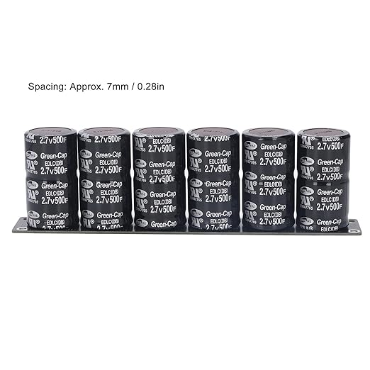 6 in Super Capacitor Set 1 2.7V500F Super Capacitor Capacitor Energy Storage Components 16V 83F for Electronic Devices