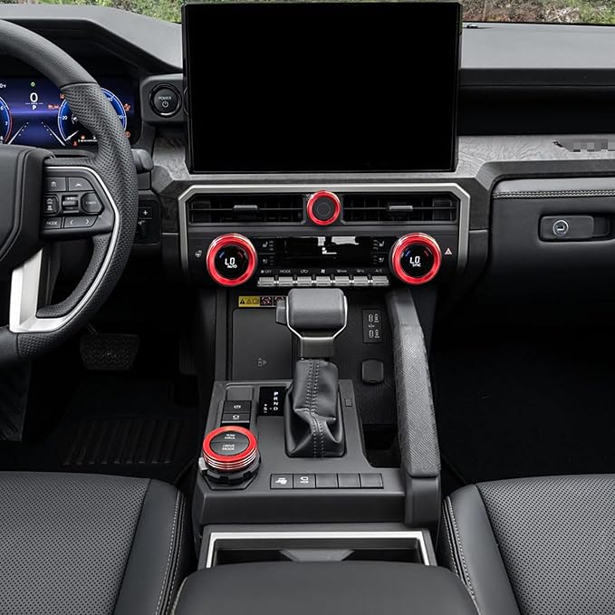 for Toyota Tacoma 2024 2025 Interior Accessories with 14" Display Switches Air Conditioner AC Switch Knob Cover & Window Switch Panel Cover