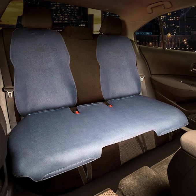 Protex Plus Series Full Set Seat Covers Microsuede Upholstery Universal for Cars Trucks SUV, Navy Blue, CA-SC-PRO-Plus-Full-NB