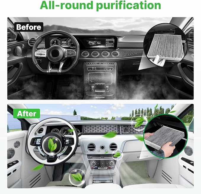 Engine+Cabin Air Filters Kit Fit for 2007-2012 Nissan Altima L4 2.5L Engine Air Filter Set Car for My Car Automotive Accessories CF11173 CA10349