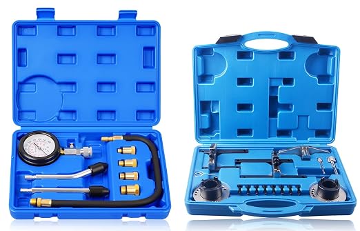 DAYUAN Professional Petrol Engine Compression Tester Kit Bundle with DAYUAN Petrol Engine Timing Locking Tool Kit