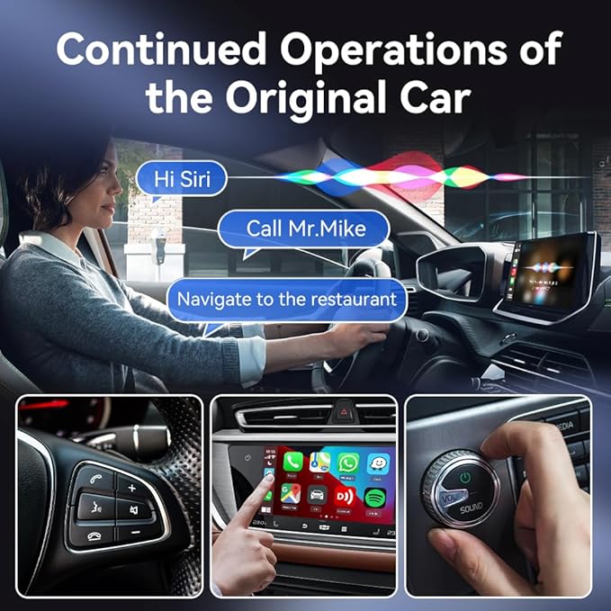 CarlinKit CarPlay Wireless Adapter MiNi SE 2026 - Auto Connect Online Update for iPhone, Apple CarPlay Wireless Adapter Convert OEM Wired CarPlay Cars, Plug & Play Dongle