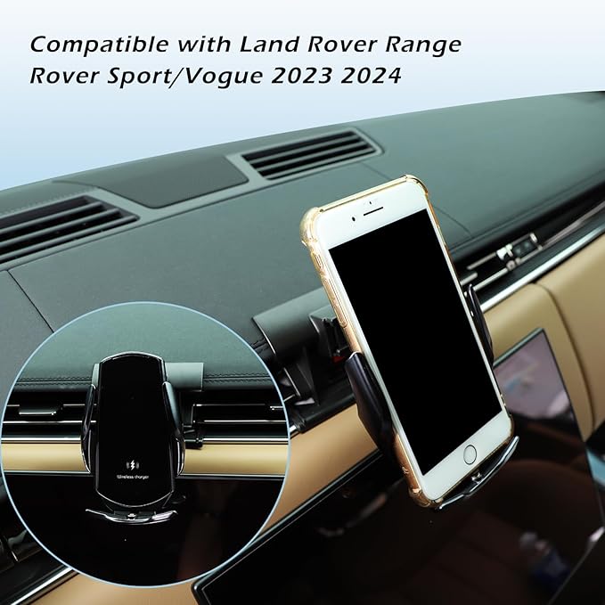 Car Phone Holder Mount Phone Mount Compatible with Land Rover Range Rover Sport/Vogue 2023 2024,Central Control Air Outlet Mobile Phone Bracket (Style D)