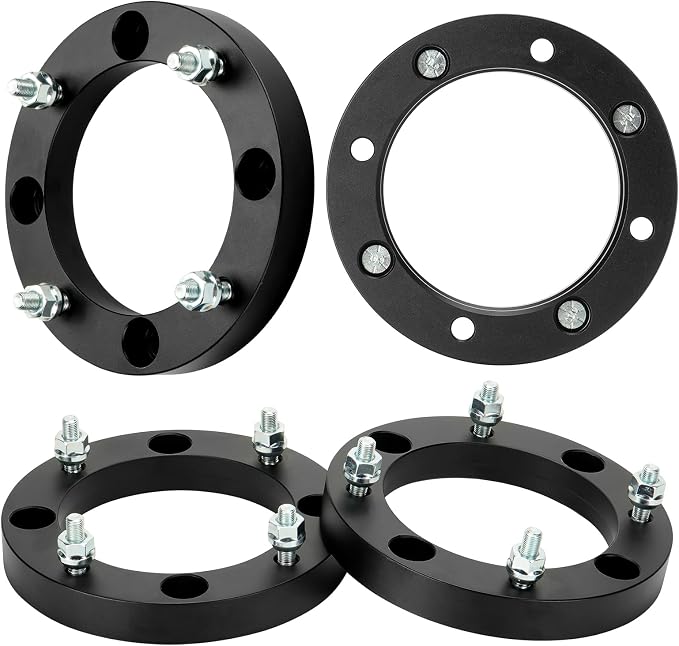 Youxmoto 4x156 1 inch ATV Wheel Spacers Fit for Polaris Diesel Ranger Sportsman Xplorer, Fit for Kawasaki KEF300 KSF250 KXF250, 131mm Hub Bore Wheel Adapters with 3/8"-24 Studs, 4PCS