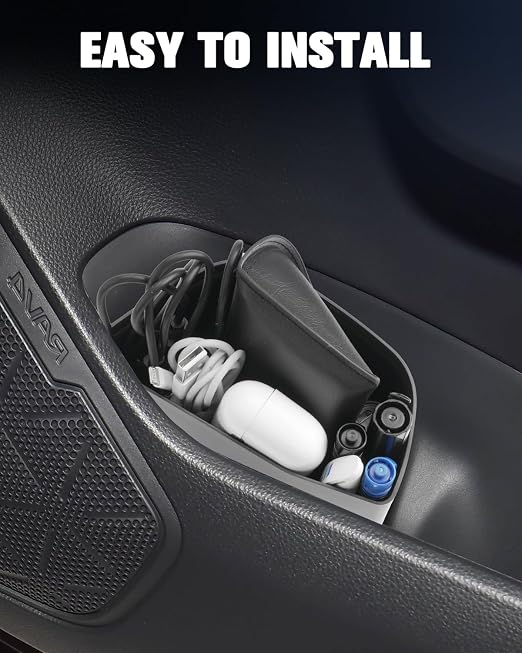 (2PCS) RAV 4 2025 Trash Can Trash Bin for Door RAV4 XSE Car Door Trashcan Trash Holder for 2019-2025 Toyota RAV4 Hybrid Accessories (LE/SE/XLE Premium/Woodland/Limited)Driver Passenger Door Trashcans