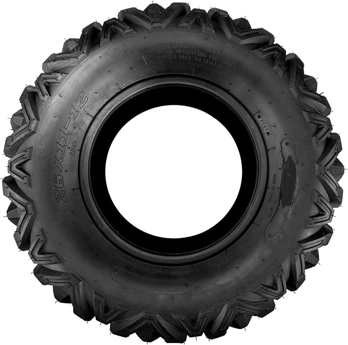 Torchbeam 26x11x12 ATV UTV Tire All-Terrain Off-Road, 6 PR 26x11-12 ATV Tires, Z-199 Mud Sand Trial Tire, Set of 1