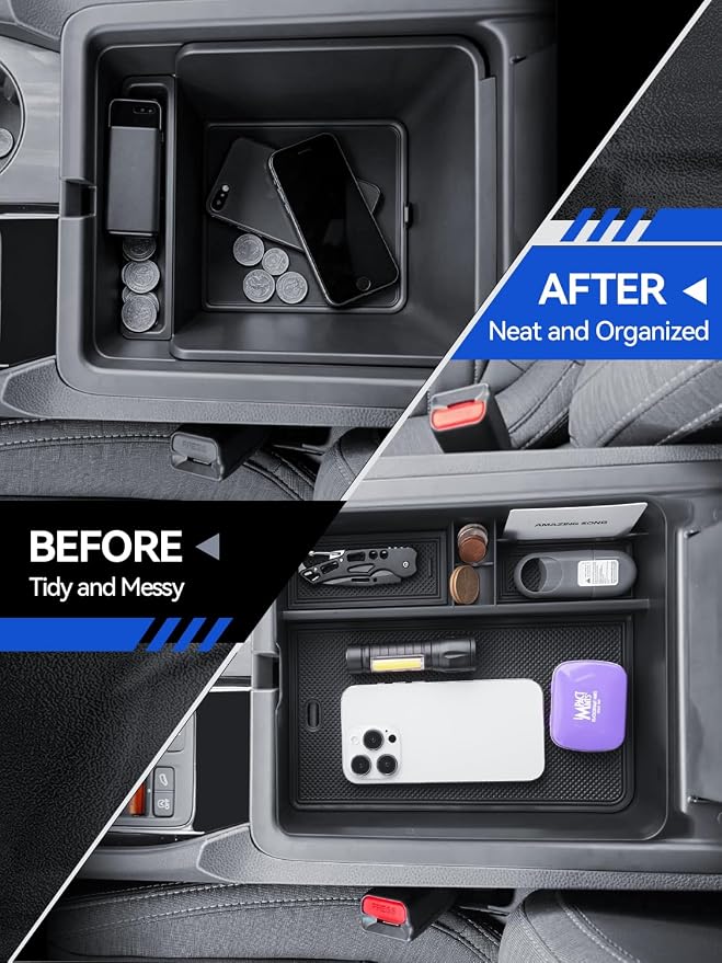 for Passport Center Console Organizer 2026 Honda Passport RTL/TrailSport/TrailSport Elite Accessories Armrest Tray Middle Storage Box Insert Container Durable ABS Plastic