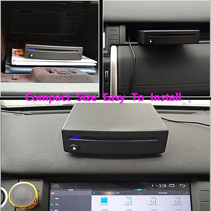 External USB Car Universal CD Player,Vehicle CD Player for Car via USB Radio Connection Portable CD Player for Car Android Navigation with USB Port-Plug and Play