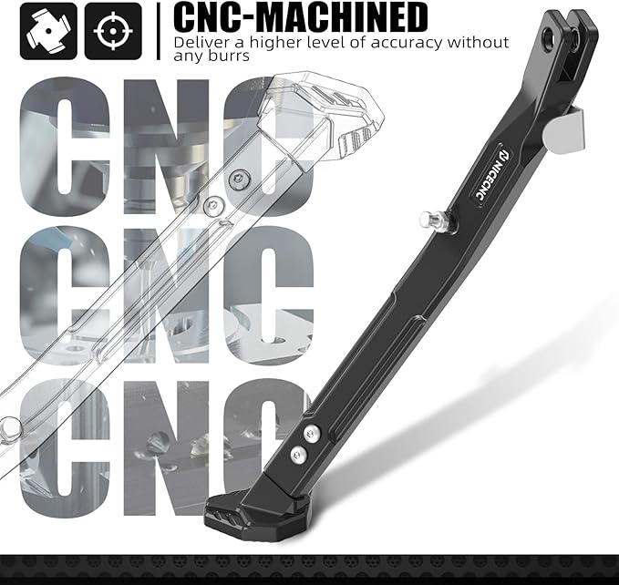 NICECNC Black Kickstand Kick Stand Adjustable Sidestand Compatible with Suzuki DRZ400/DRZ400E/DRZ400S/DRZ400SM 2000-2020 2021 2022 2023 2024 See Fitment (Accessories not Included)