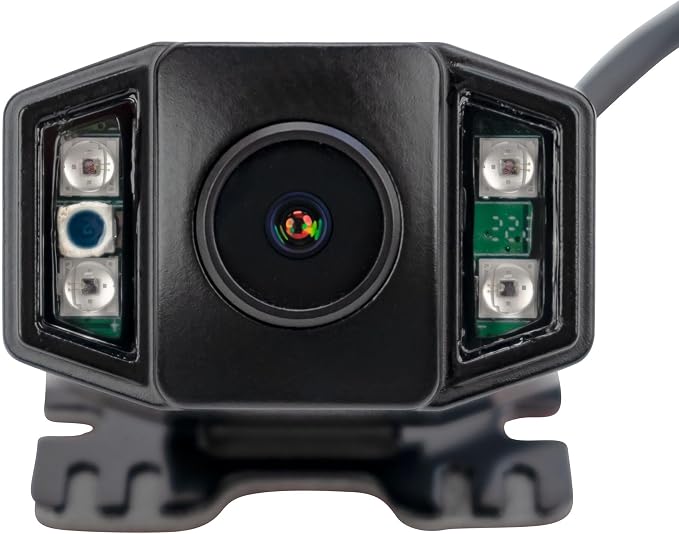 EchoMaster Universal HD Front or Rear Backup Camera with Night Vision & Multiple Mounting Bracket Options, IP67 Waterproof, Parking Lines, Ultra Wide Viewing Angle, Works with Most Aftermarket Radios