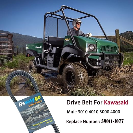 Drive Belt Heavy Duty Aramid Drive Belt Compatible with Kawasaki Mule 3000 3010 3020 4000 4010 CVT Belt Replacement for 59011-1077
