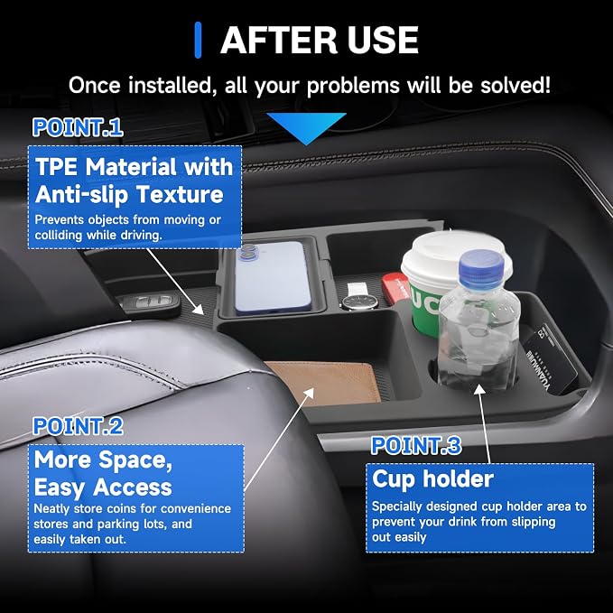 SXCY for 2025 2026 Toyota Sienna Center Console Organizer for 2025 2026 Toyota Sienna Accessories Silicone Under Console Cupholder Tray for 2021-2026 Sienna Under Console Storage[Not for Cool Box]