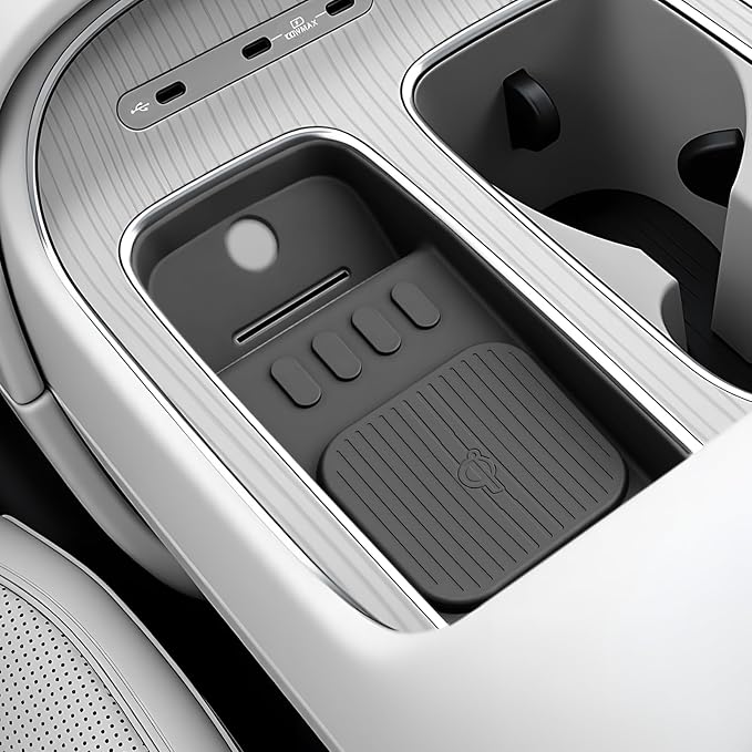 SKTU for 2026 Hyundai Palisade Wireless Charging Mat 2026+ Palisade Center Console Non-Slip Pad Hyundai Palisade 2026 Accessories 2026 Palisade Rubber Console Mat Durable