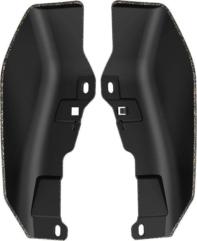Color - Matched Mid Frame Air Deflectors Heat Shield, Perfectly Fit for Harley Touring Models 2009-2026 Hard Candy Black Gold Flake