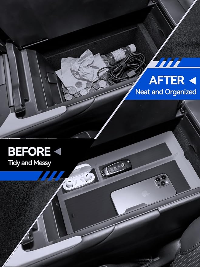 for ES Center Console Organizer 2026 ES 350e/ES 350h/ES 500e Accessories Armrest Tray Middle Storage Box Insert Container Durable ABS Plastic