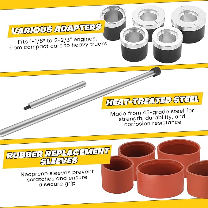 Cam Bearing Removal and Installation Tool Set | Camshaft Bearing Tool Installation Removal Ranging from 1.125" to 2.690" for Most Domestic and Imported Vehicle Trucks