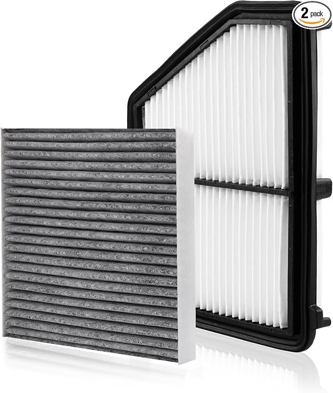 Engine & Cabin Air Filter Fit for 2016-2026 Honda Civic 2.0L, 2023-2026 HR-V 2.0L Activated Carbon Cabin Filter Replace#CF11182 CA12051 (Only Naturally Aspirated, Not For Hybrid/Type R)